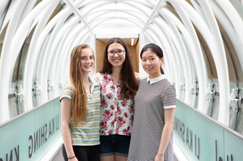 The team of young scientists -- (l to r) Gravely, Wu and Vlasov. Not pictured is Amy Freeman. -- now has a published paper under their belts. The team of young scientists -- (l to r) Gravely, Wu and Vlasov. Not pictured is Amy Freeman. -- now has a published paper under their belts.