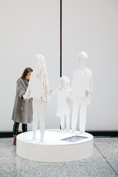 at the art exhibit for Redirecting the Future: The Intersection of Health and Poverty at the art exhibit for Redirecting the Future: The Intersection of Health and Poverty