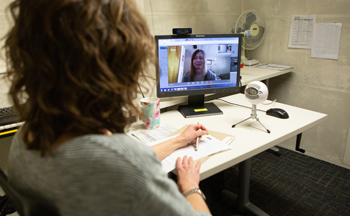Evolving OTN technology allows Amber Risk to virtually join Gwen Merrick for a Voice Clinic appointment Evolving OTN technology allows Amber Risk to virtually join Gwen Merrick for a Voice Clinic appointment