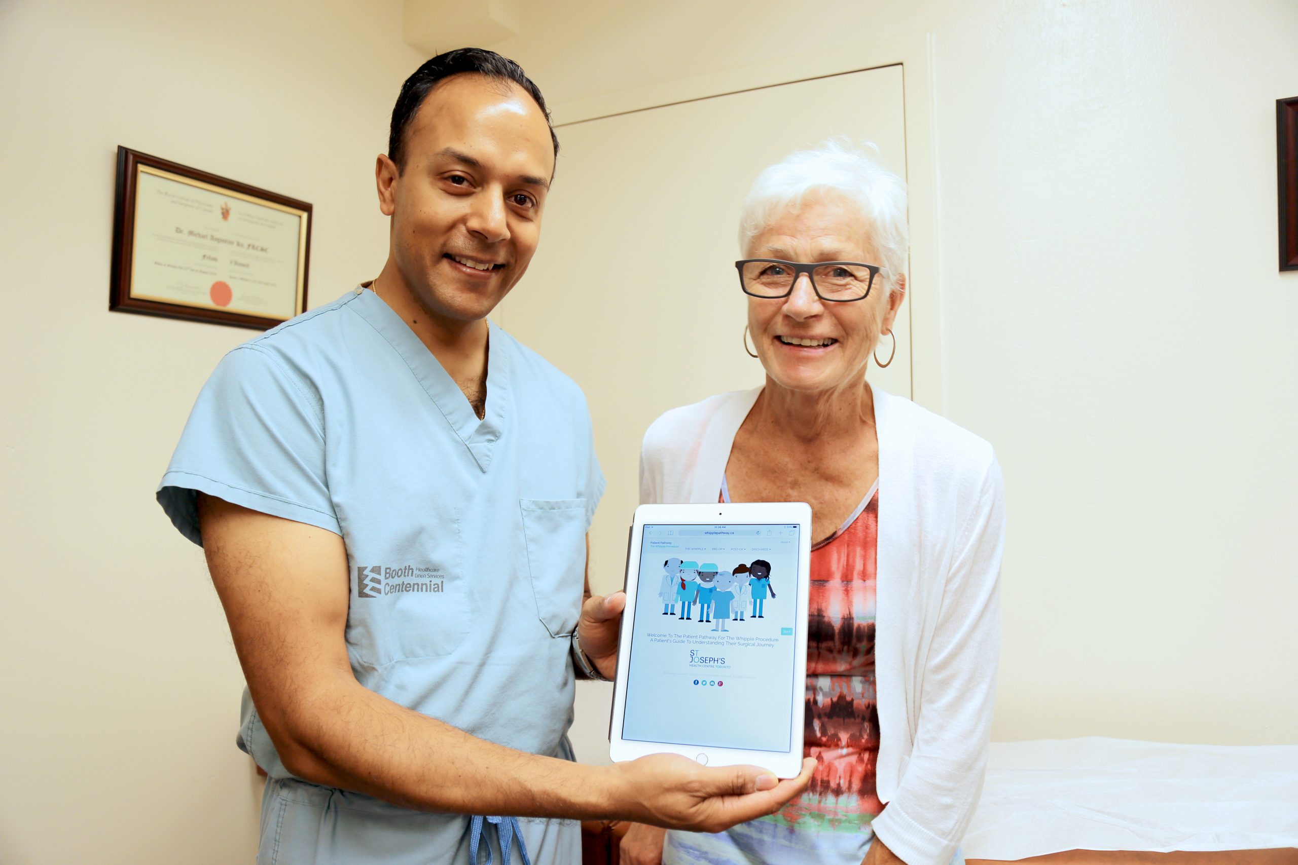 Dr. Jayaraman and patient Ann-Marie