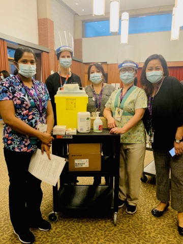 Members of the Houses vaccination team (Photo: Houses of Providence Activation Team)