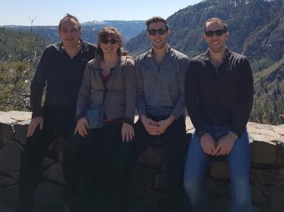 Elliot and Marilyn Bassin with their sons Monty and Andy.