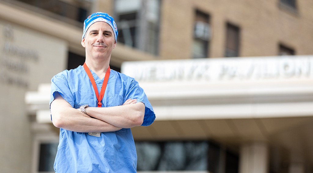 Dr. Ian Bookman stands near the entrance to St. Joseph's Health Centre.