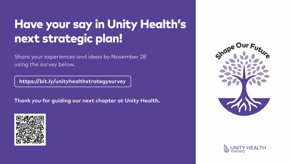 Have your say in Unity Health's next strategic plan!
